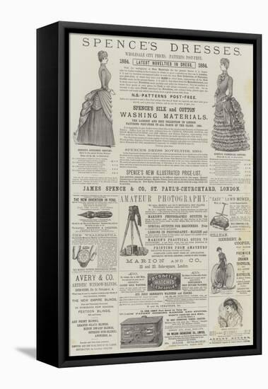 Page of Advertisements-Alfred Crowquill-Framed Premier Image Canvas