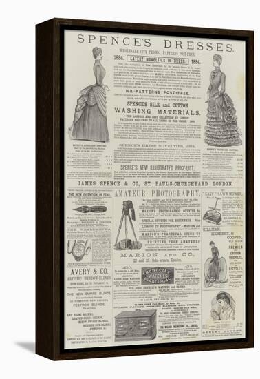 Page of Advertisements-Alfred Crowquill-Framed Premier Image Canvas