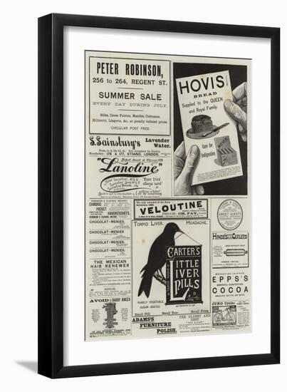 Page of Advertisements-null-Framed Giclee Print