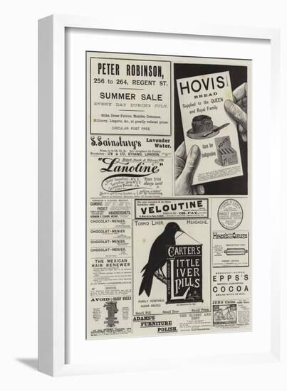 Page of Advertisements-null-Framed Giclee Print