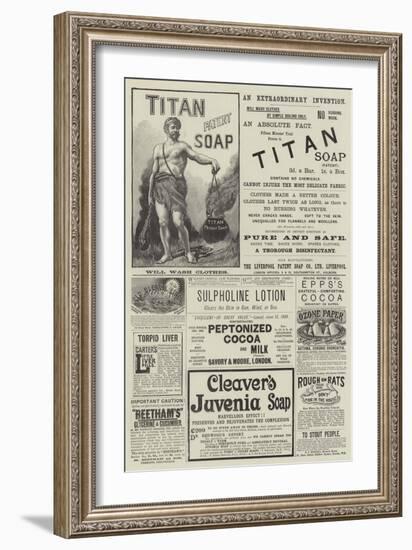 Page of Advertisements-null-Framed Giclee Print