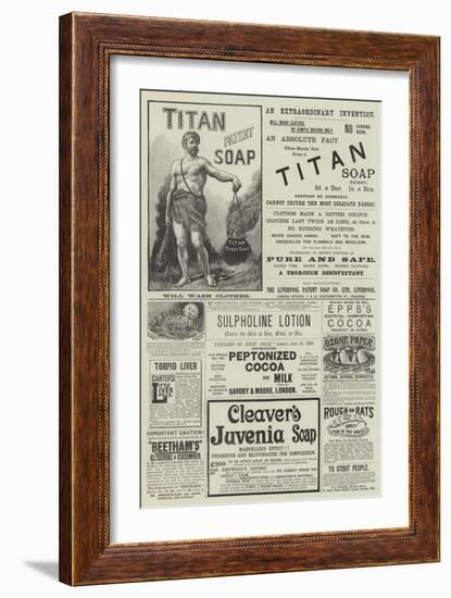 Page of Advertisements-null-Framed Giclee Print