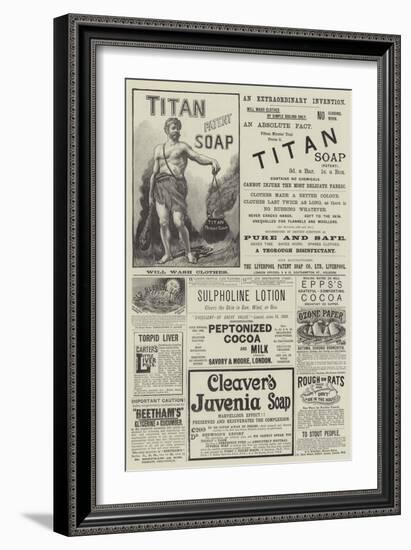 Page of Advertisements-null-Framed Giclee Print