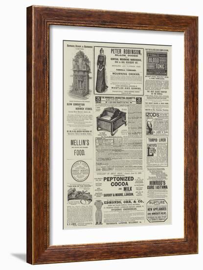 Page of Advertisements-null-Framed Giclee Print