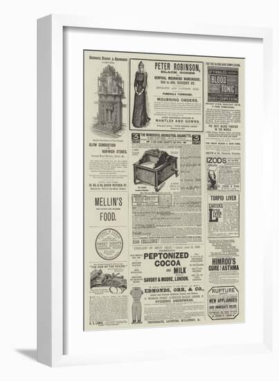 Page of Advertisements-null-Framed Giclee Print