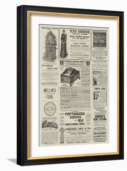 Page of Advertisements-null-Framed Giclee Print