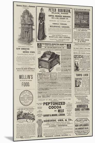 Page of Advertisements-null-Mounted Giclee Print