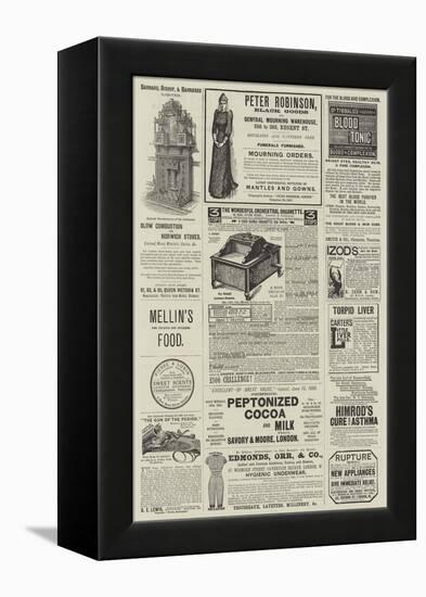 Page of Advertisements-null-Framed Premier Image Canvas