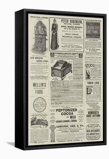 Page of Advertisements-null-Framed Premier Image Canvas