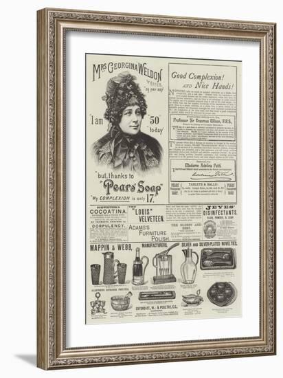 Page of Advertisements-null-Framed Giclee Print