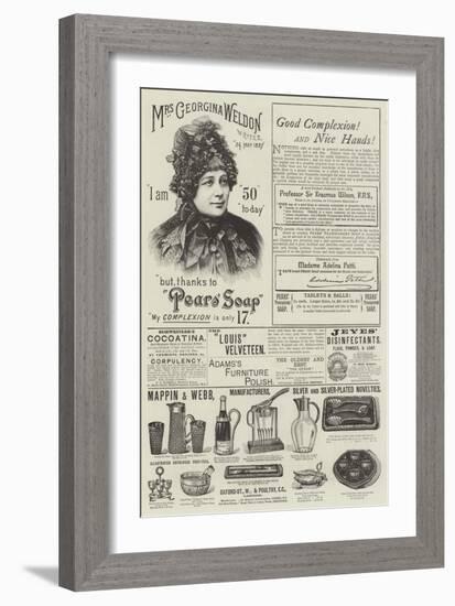 Page of Advertisements-null-Framed Giclee Print