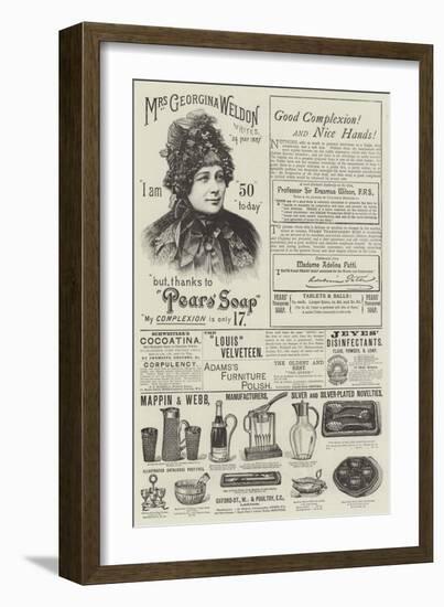 Page of Advertisements-null-Framed Giclee Print