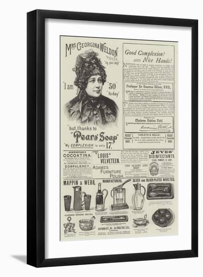 Page of Advertisements--Framed Giclee Print