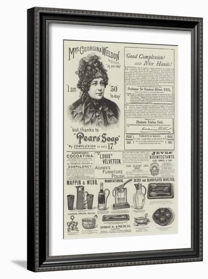 Page of Advertisements-null-Framed Giclee Print