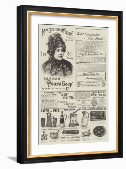 Page of Advertisements-null-Framed Giclee Print