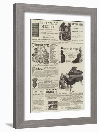 Page of Advertisements-null-Framed Giclee Print