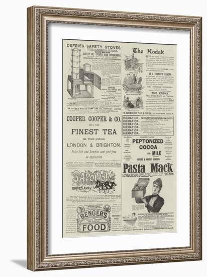 Page of Advertisements-null-Framed Giclee Print