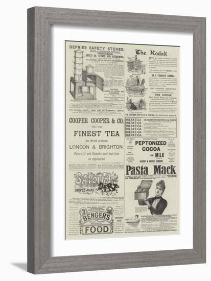 Page of Advertisements-null-Framed Giclee Print