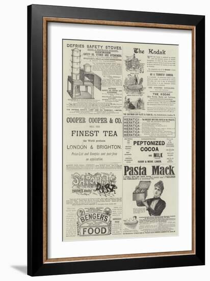 Page of Advertisements-null-Framed Giclee Print