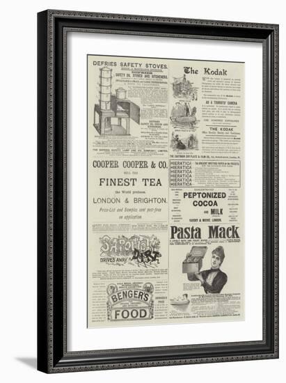 Page of Advertisements-null-Framed Giclee Print