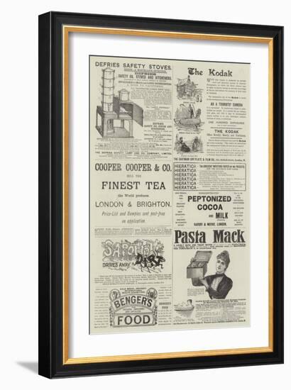 Page of Advertisements-null-Framed Giclee Print