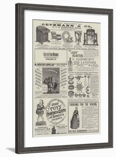 Page of Advertisements-null-Framed Giclee Print