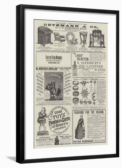 Page of Advertisements-null-Framed Giclee Print