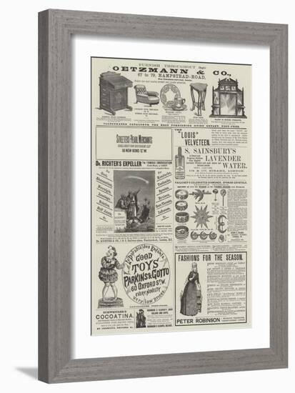 Page of Advertisements-null-Framed Premium Giclee Print