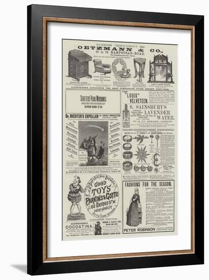 Page of Advertisements-null-Framed Giclee Print