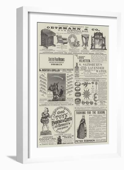 Page of Advertisements-null-Framed Giclee Print