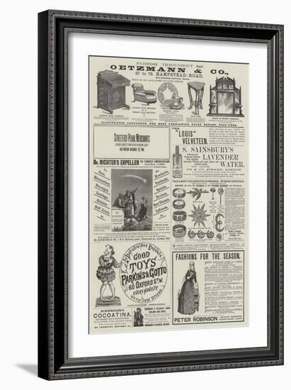 Page of Advertisements-null-Framed Giclee Print