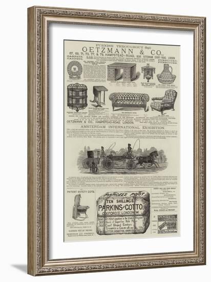 Page of Advertisements-null-Framed Giclee Print