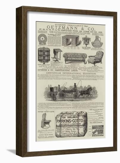 Page of Advertisements-null-Framed Giclee Print