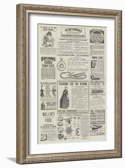 Page of Advertisements-null-Framed Premium Giclee Print