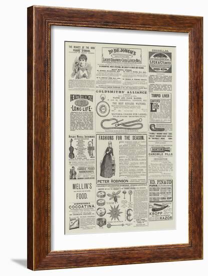 Page of Advertisements-null-Framed Premium Giclee Print