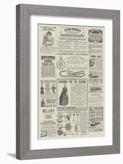 Page of Advertisements-null-Framed Giclee Print