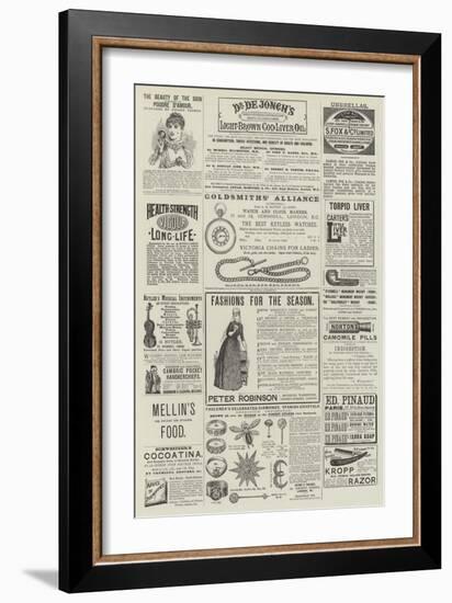 Page of Advertisements-null-Framed Giclee Print