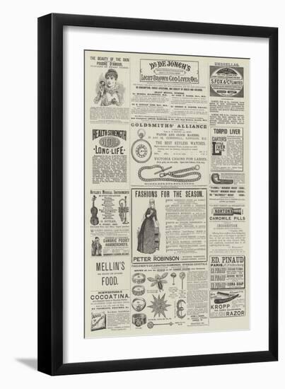 Page of Advertisements-null-Framed Giclee Print