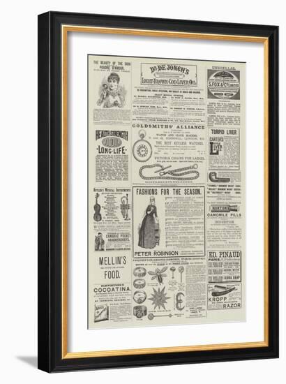 Page of Advertisements-null-Framed Giclee Print