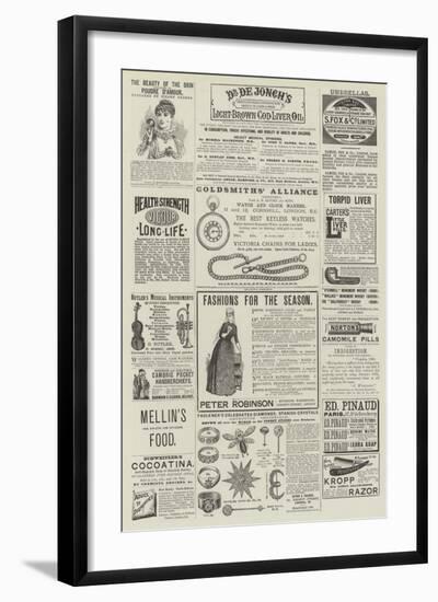 Page of Advertisements-null-Framed Giclee Print