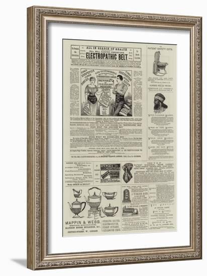 Page of Advertisements-null-Framed Giclee Print