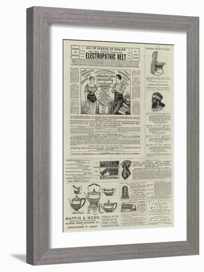 Page of Advertisements-null-Framed Giclee Print