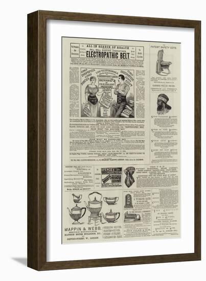 Page of Advertisements-null-Framed Giclee Print