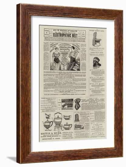 Page of Advertisements-null-Framed Giclee Print