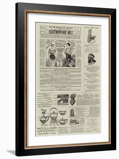 Page of Advertisements-null-Framed Giclee Print