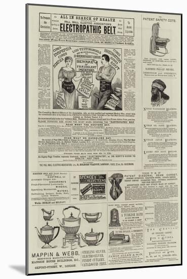 Page of Advertisements-null-Mounted Giclee Print