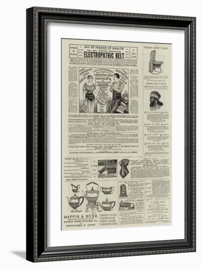 Page of Advertisements-null-Framed Giclee Print