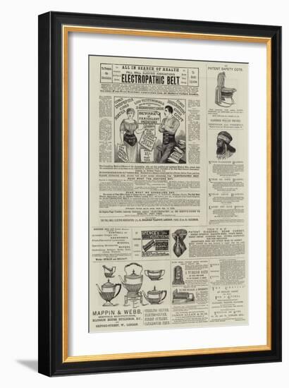 Page of Advertisements-null-Framed Giclee Print