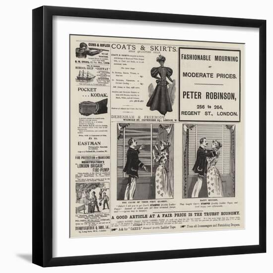 Page of Advertisements-null-Framed Giclee Print