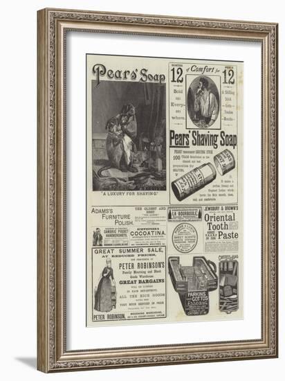 Page of Advertisements-William Henry Hamilton Trood-Framed Giclee Print